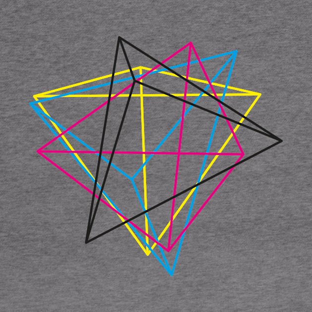 Tetrahedron CMYK colors by TONYSTUFF